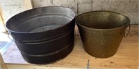 Galvanized Bucket & Metal Bucket Bundle