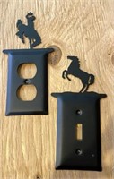 Metal Cowboy Light Switch & Outlet Covers