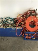 ASSORTED ROPES & ASSORTED ELECTRIC CORDS