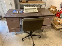 IBM Typewriter/Metal Desk/Office Chair