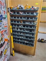 GROUP LOT OF NUT AND BOLT BINS, CONTENTS INCLUDED