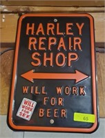 HARLEY REPAIR SHOP SIGN