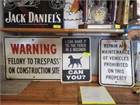 GROUP OF 4 MISC SIGNS,