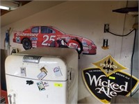 2 PC SIGN LOT, NASCAR WICKED ALE