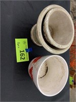 Ceramic Flower Pots-Lot of Three(3)