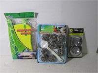 LOT NEW CLEANING ACCESSORIES, SINK STRAINER