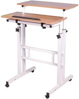 NIDB Mobile Stand Up Desk, FOME Height Adjustable