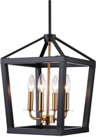 4-Light Chandelier Rustic Metal Pendant Light,Adju