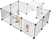 LIVINGbasics Pet Dog Playpen, Small Animal Cage In