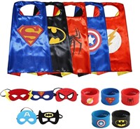 Ecparty 5 Different Superheros Cape and Mask Costu