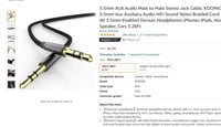 3.5mm AUX Audio Male to Male Stereo Jack Cable