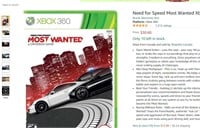 Need for Speed Most Wanted Xbox 360