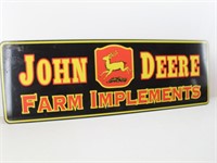 Large JOHN DEERE FARM IMPLEMENTS Sign