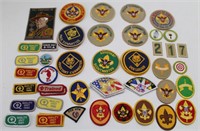 Collection of (51) Boy Scout/Staff Patches & Merit