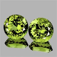 NATURAL AAA Green Yellow Mali Garnet Pair - FL