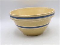 Antique Pottery Crock Yelloware 8" Mixing  Bowl
