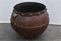 Wrought-Iron Cauldron Decorative Planter