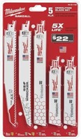 (2) Milwaukee 5 Piece Demolition SAWZALL Blade Set