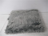 Faux Fur Area Rug, 83" x 58", Grey