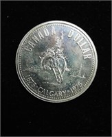 CANADIAN SILVER DOLLAR - CALGARY 1975