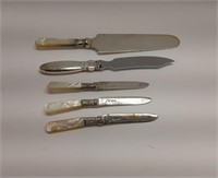 MOTHER OF PEARL HANDLE KNIVES - QTY 4 / KNIFE