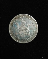 CANADIAN SILVER DOLLAR - BRITISH COLUMBIA  1971