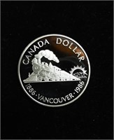 CANADIAN SILVER DOLLAR - VANCOUVER - 1986