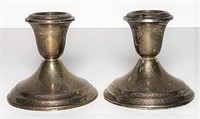 Gorham Weighted Sterling Candle Stands