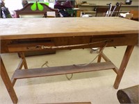 Lg Wood Work Table