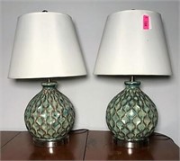 Two Modern Resin Lamps