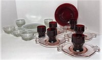 Pink Glass Snack Dishes