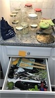 Canning Jars and Kitchen Utensils