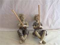 Garden Statues Boys Fishing