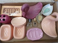 Box Lot Vtg Bathroom Soap Dishes