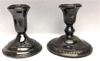 2 Sterling Weighted Candlestick Holders