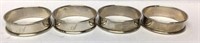 Set of 4 Reed and Barton Sterling Napkin Rings