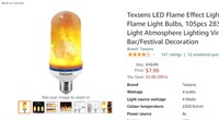 Texsens LED Flame Effect Light Bulb