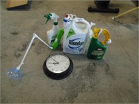 Partial Roundup, Partial Weed Killer & Clock