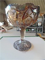 Carnival Glass Pedestal Compote