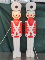 Vintage 30" Tall Plastic/Lighted Toy Soldiers