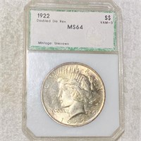 1922 Silver Peace Dollar PCI - MS64