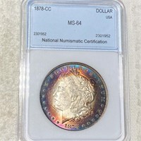 1878-CC Morgan Silver Dollar NNC - MS64