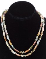 Multi-colored Natural Quartz Beaded Necklace