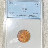 1900 Indian Head Penny NNC - MS 66 RED