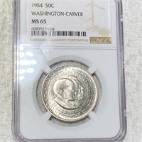 1954 Washington/Carver Half Dollar NGC - MS65