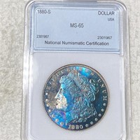 1880-S Morgan Silver Dollar NNC - MS65