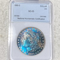 1880-S Morgan Silver Dollar NNC - MS65