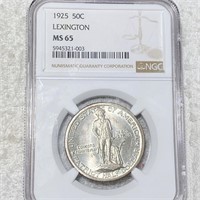 1925 Lexington Half Dollar NGC - MS65