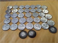37 40% silver Kennedy half dollars