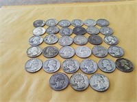 33 Washington quarters various dates and mint